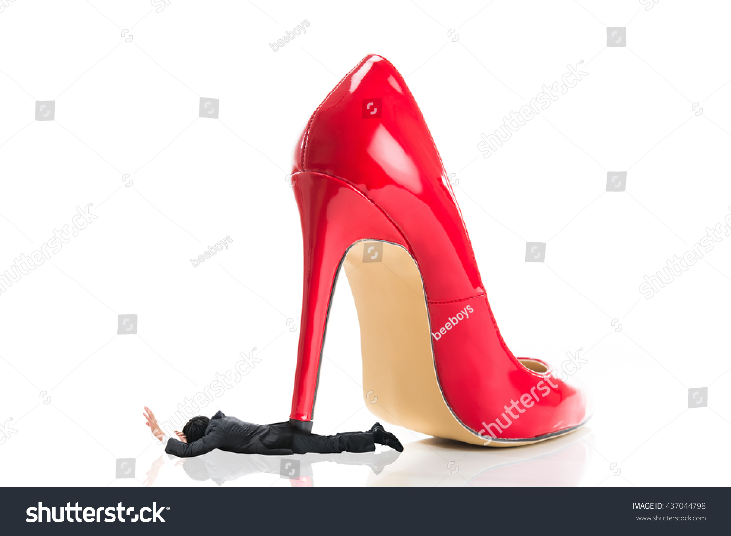 red under heels