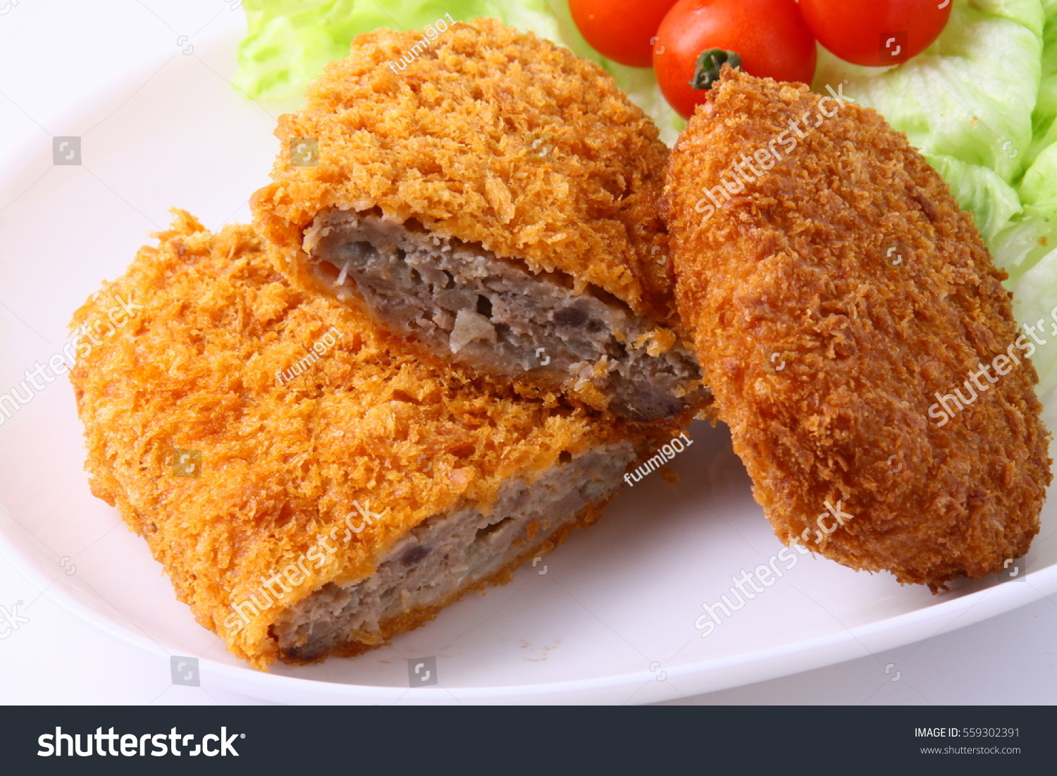 Menchikatsu Fried Cake Minced Meat Stock Photo Edit Now