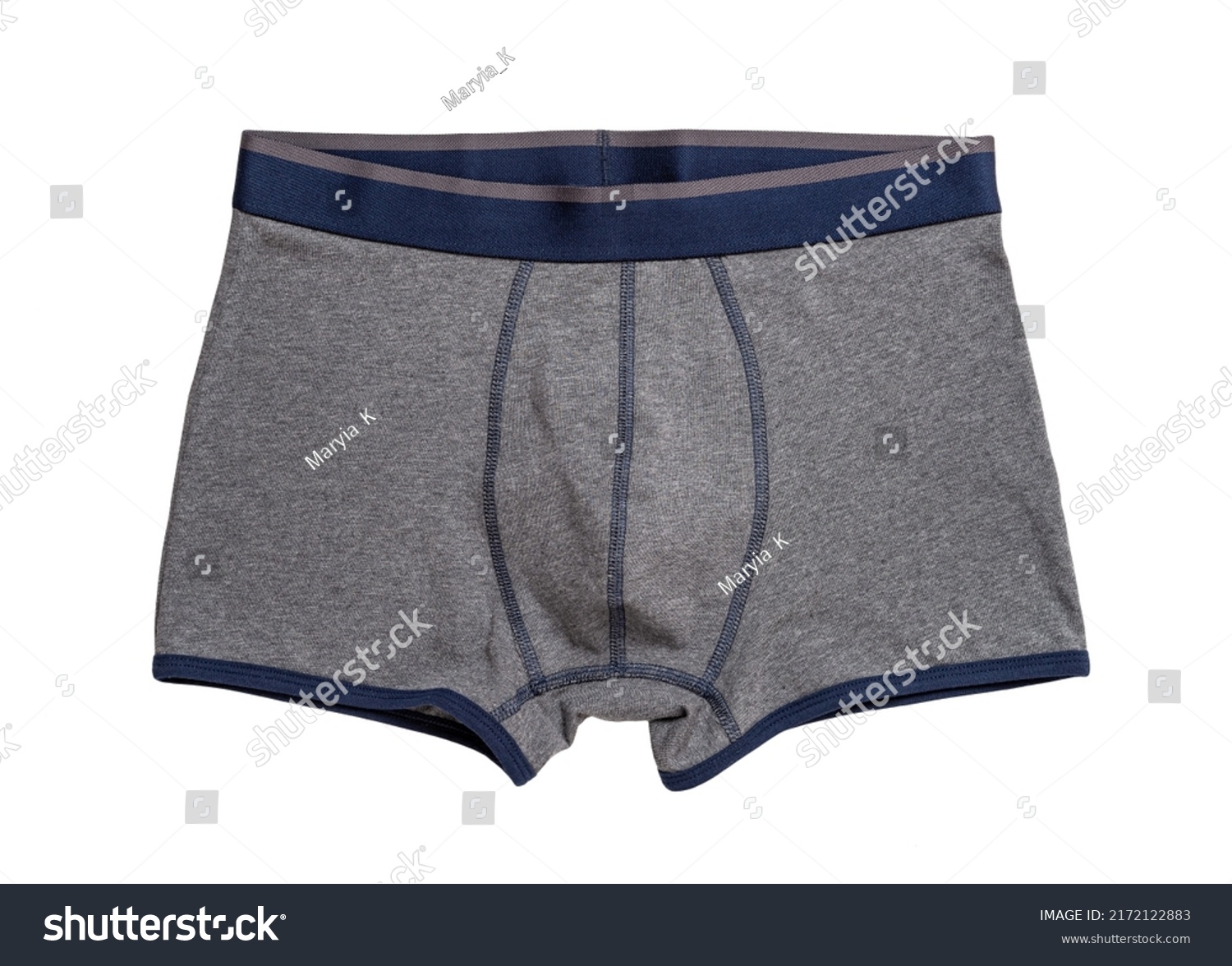 Mens Gray Boxers Isolated On White Stock Photo 2172122883 | Shutterstock