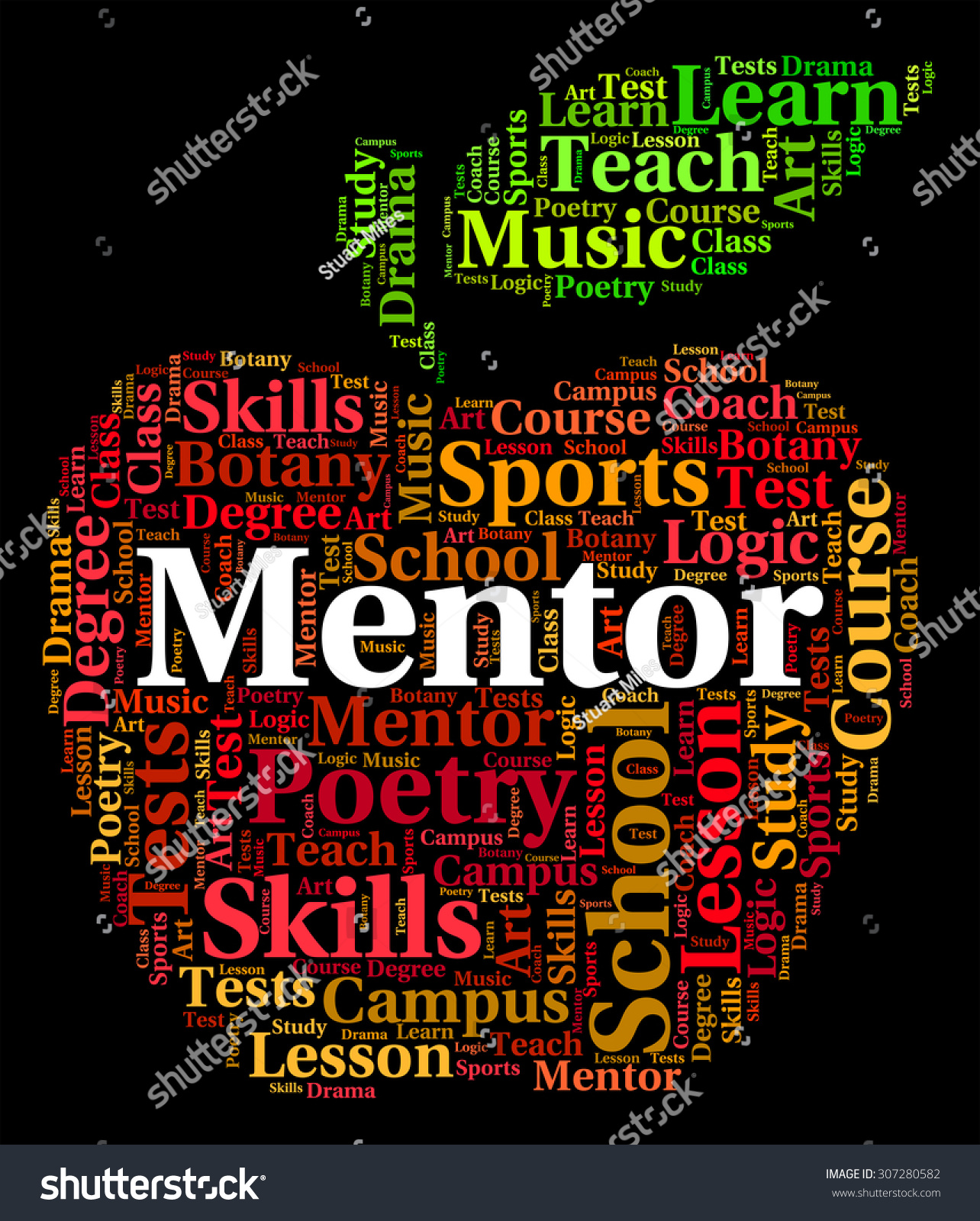 Word Meaning Adviser Mentors Mentoring Stock Illustration 307280582