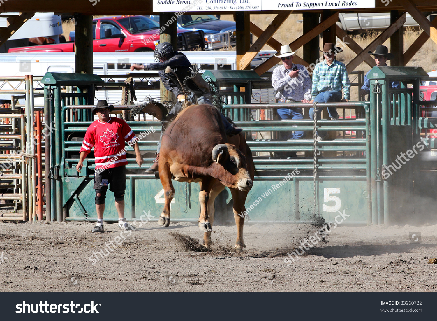 Merritt, B.C. Canada - September 3: Cowboy During Bull Riding Event At ...