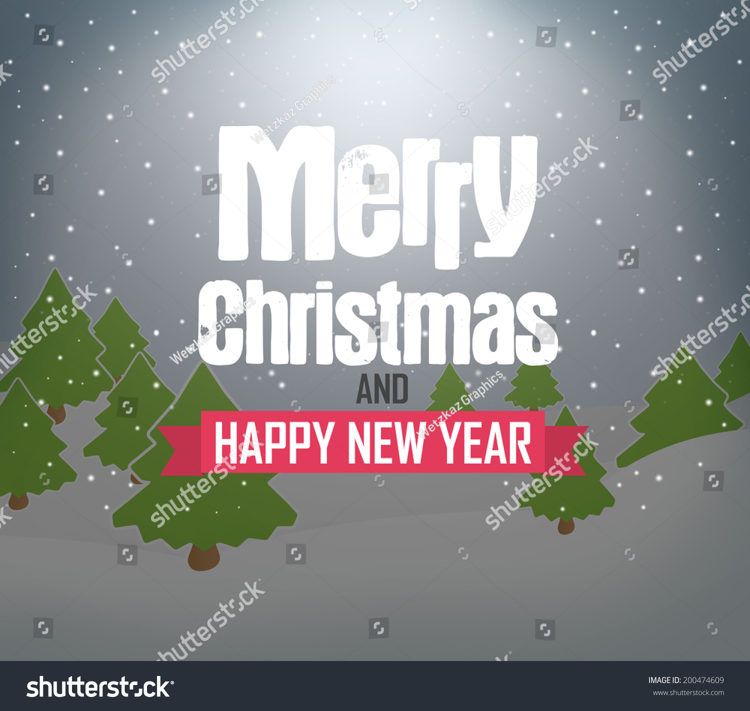 Merry Christmas And Happy New Year Stock Photo 200474609 : Shutterstock