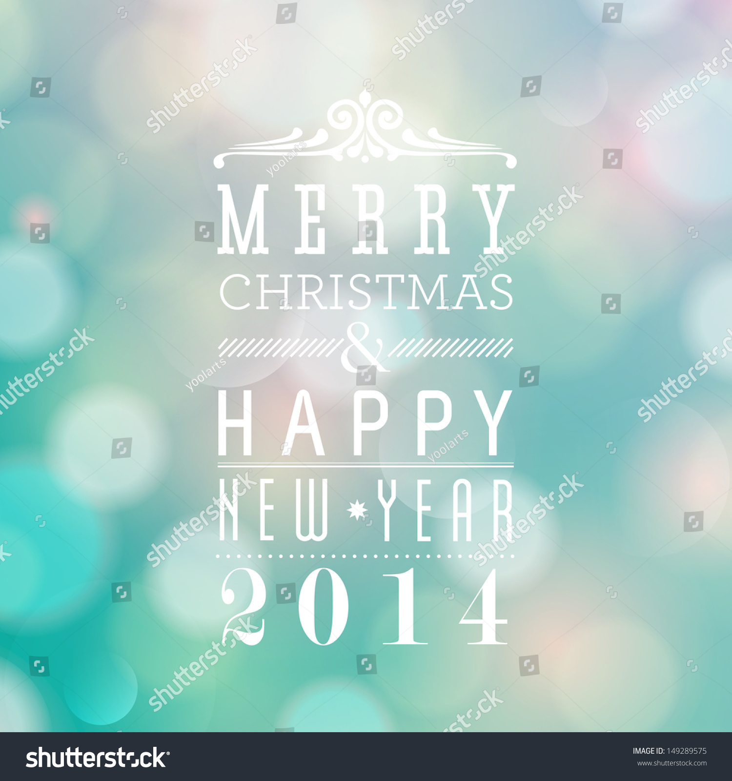 Merry Christmas And Happy New Year Card Design. Perfect As Invitation ...