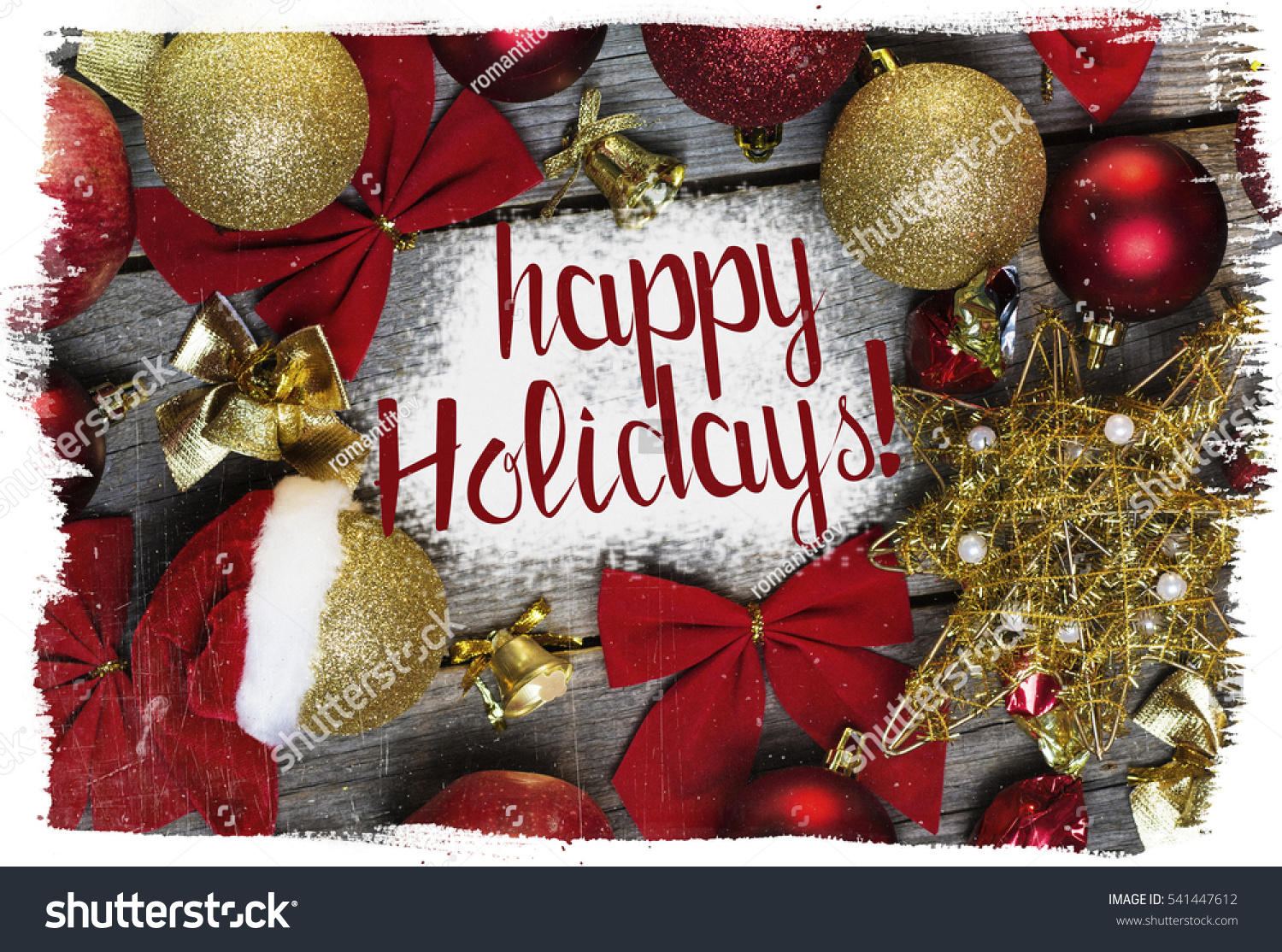 Merry Christmas Happy New Year Card Stock Photo 541447612 - Shutterstock