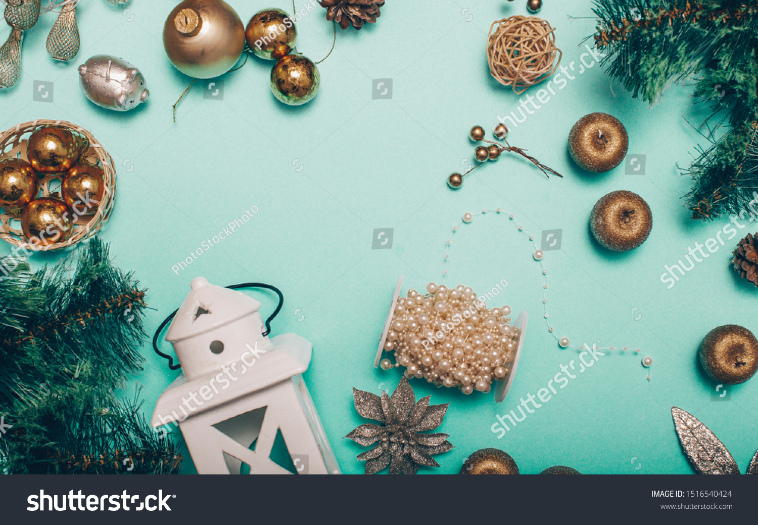 Merry Christmas Happy New Year Craftsman Stock Photo Edit Now 1516540424