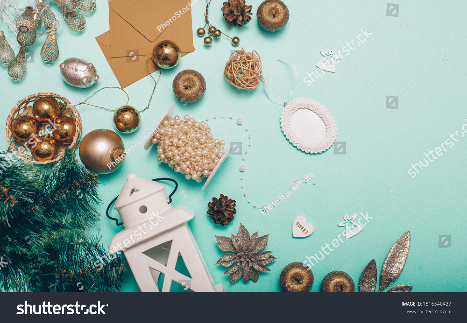 Merry Christmas Happy New Year Craftsman Stock Photo Edit Now