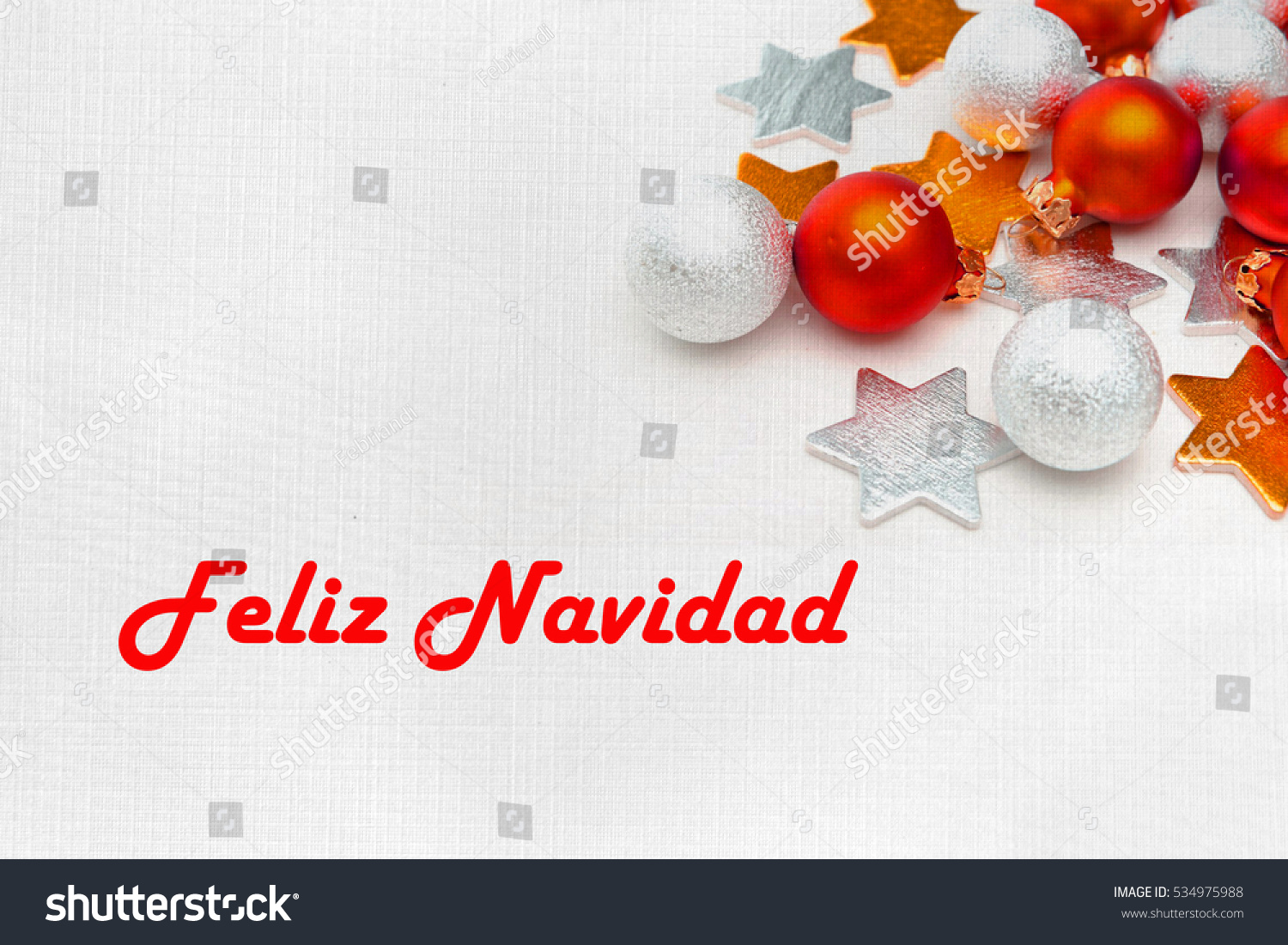 Merry Christmas In Spanish Stock Photo 534975988 : Shutterstock