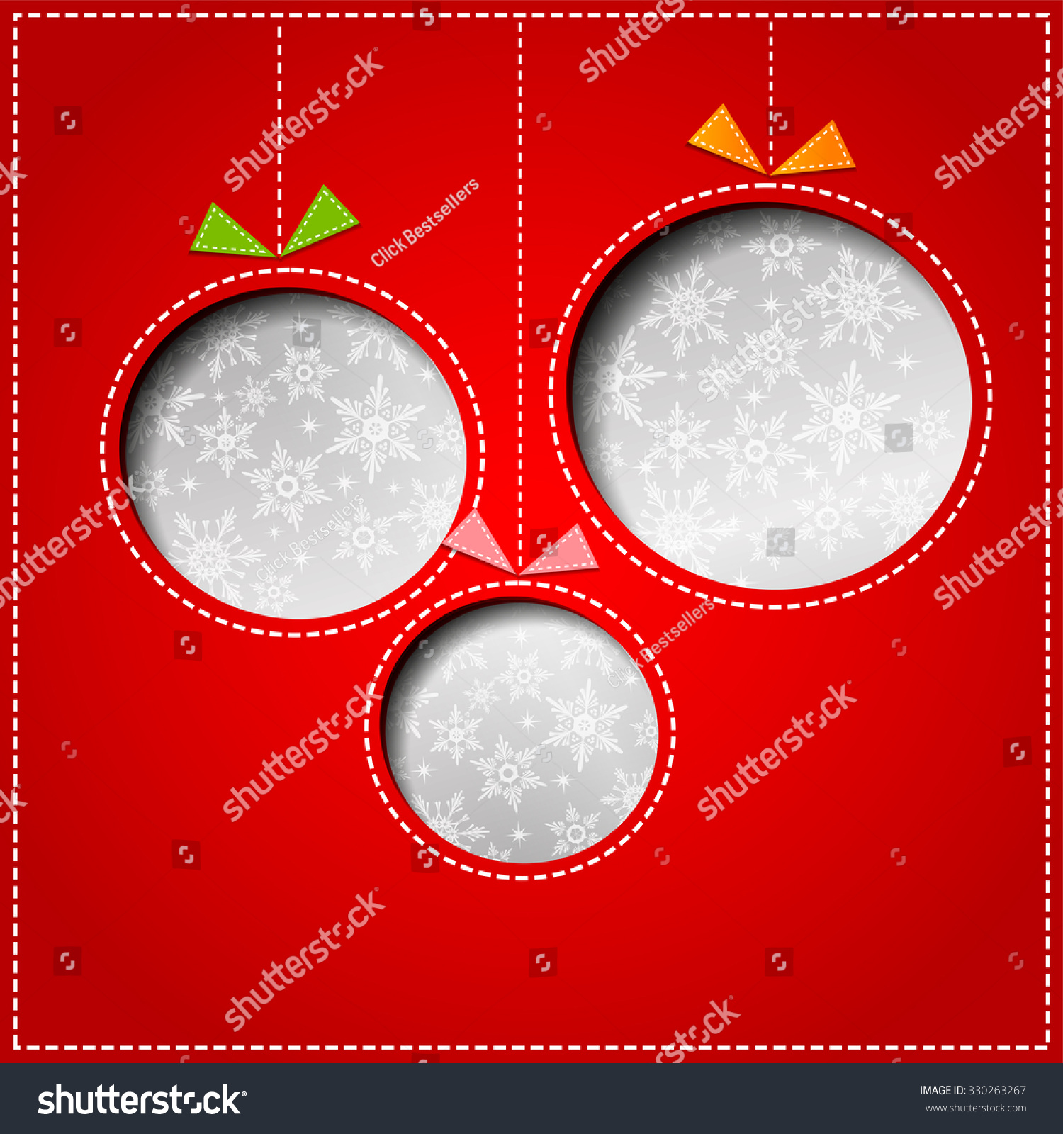 Merry Christmas Paper Greeting Card. Stock Photo 330263267 : Shutterstock