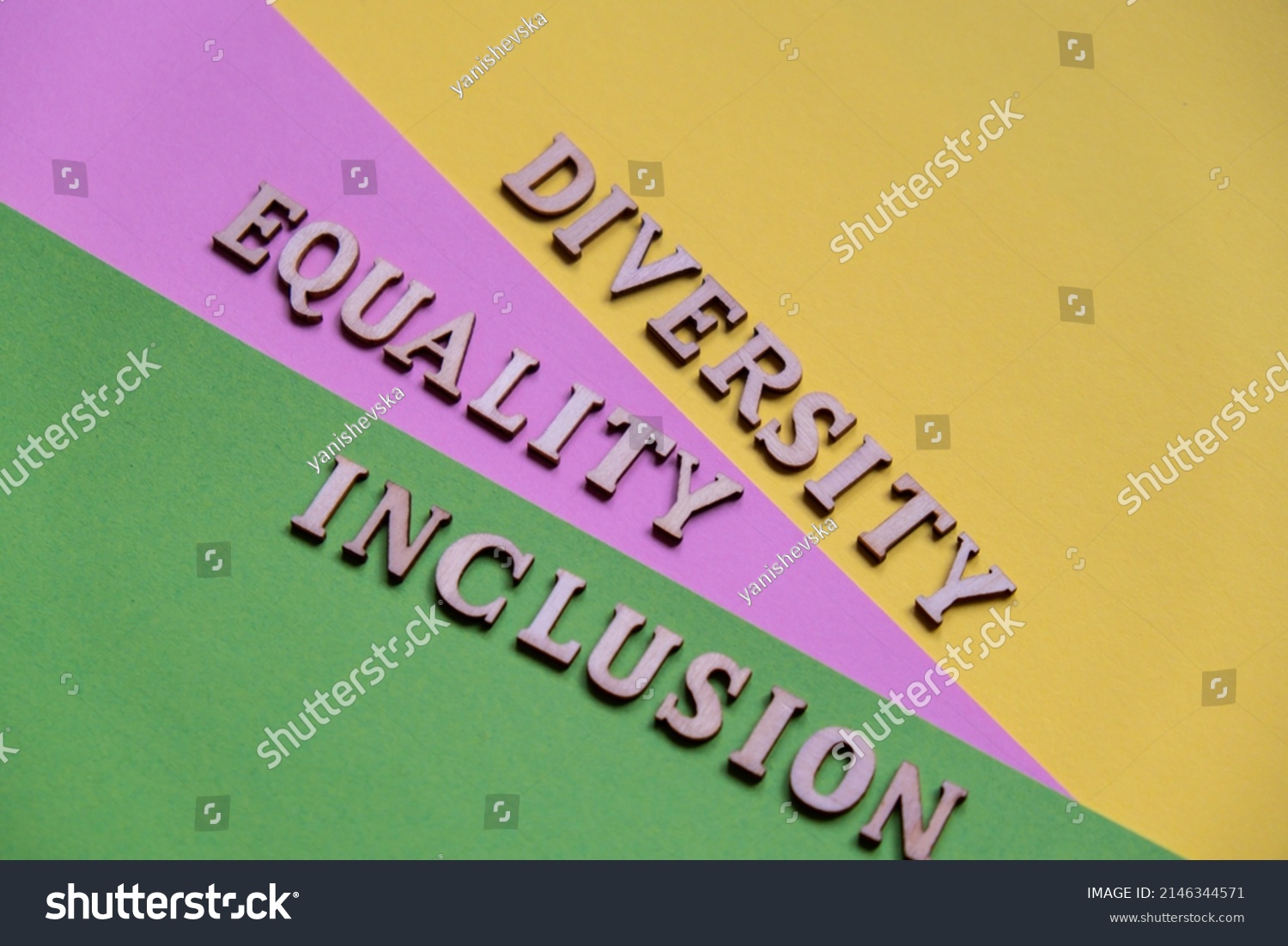 Message Diversity Inclusion Equality Motivational Words Stock Photo ...