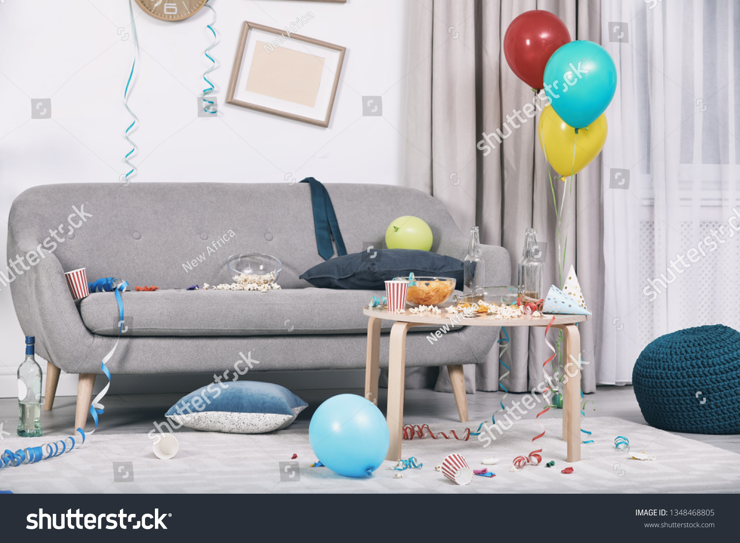 Messy Living Room Interior After Party Stock Photo Edit Now