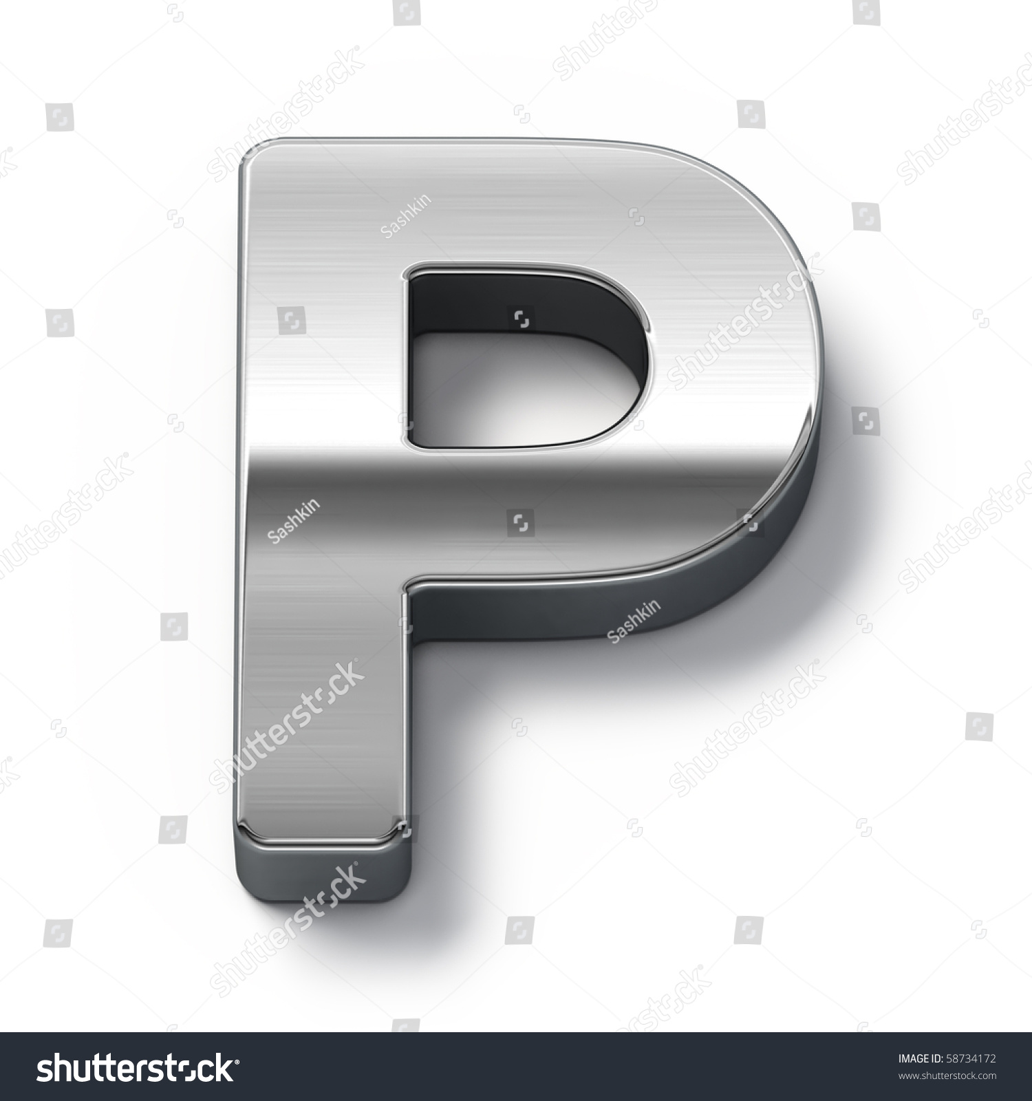 Metal Alphabet Symbol - P Stock Photo 58734172 : Shutterstock