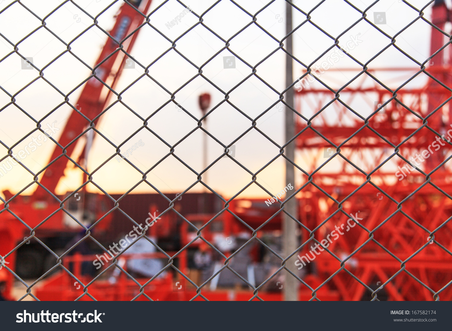 Stock Photo Metal Fence At Construction Site 167582174 
