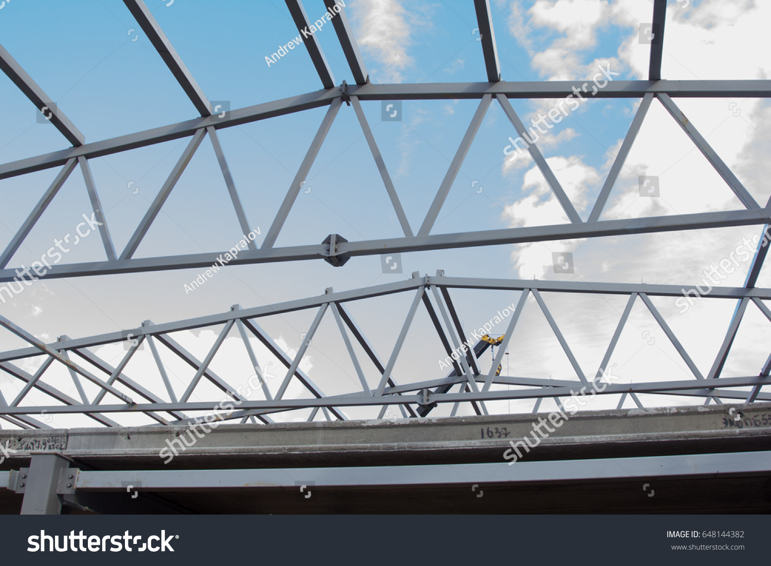 Metal Frame Industrial Building Stock Photo 648144382 | Shutterstock