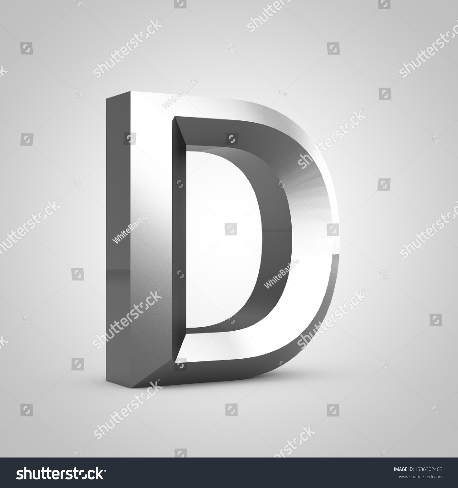 Metal Letter D Uppercase Chiseled Font Stock Illustration 1536302483