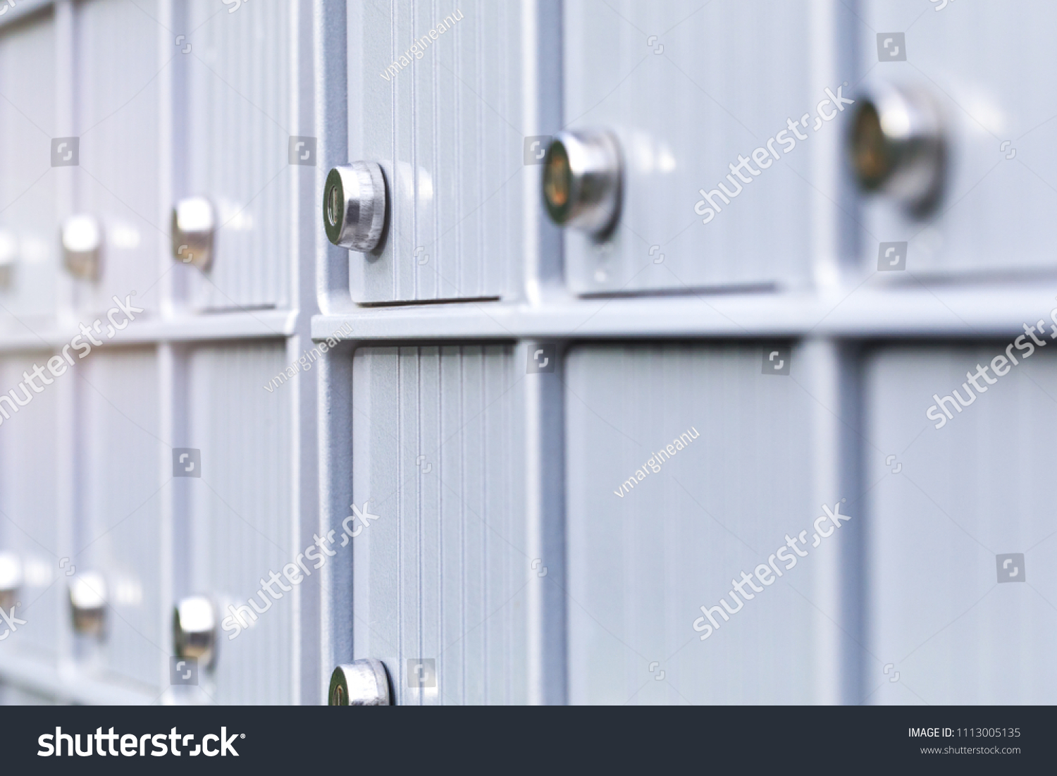 Metal Mailboxes Lock Business Center Urban Stock Photo 1113005135