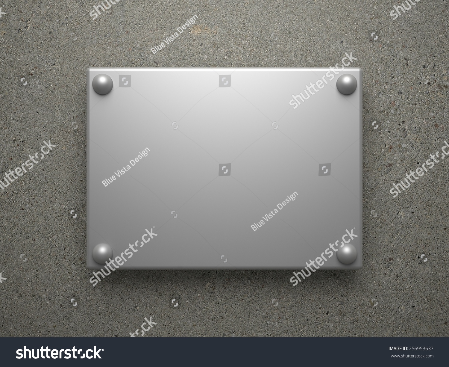 Metal Plate Mockup Stock Illustration 256953637