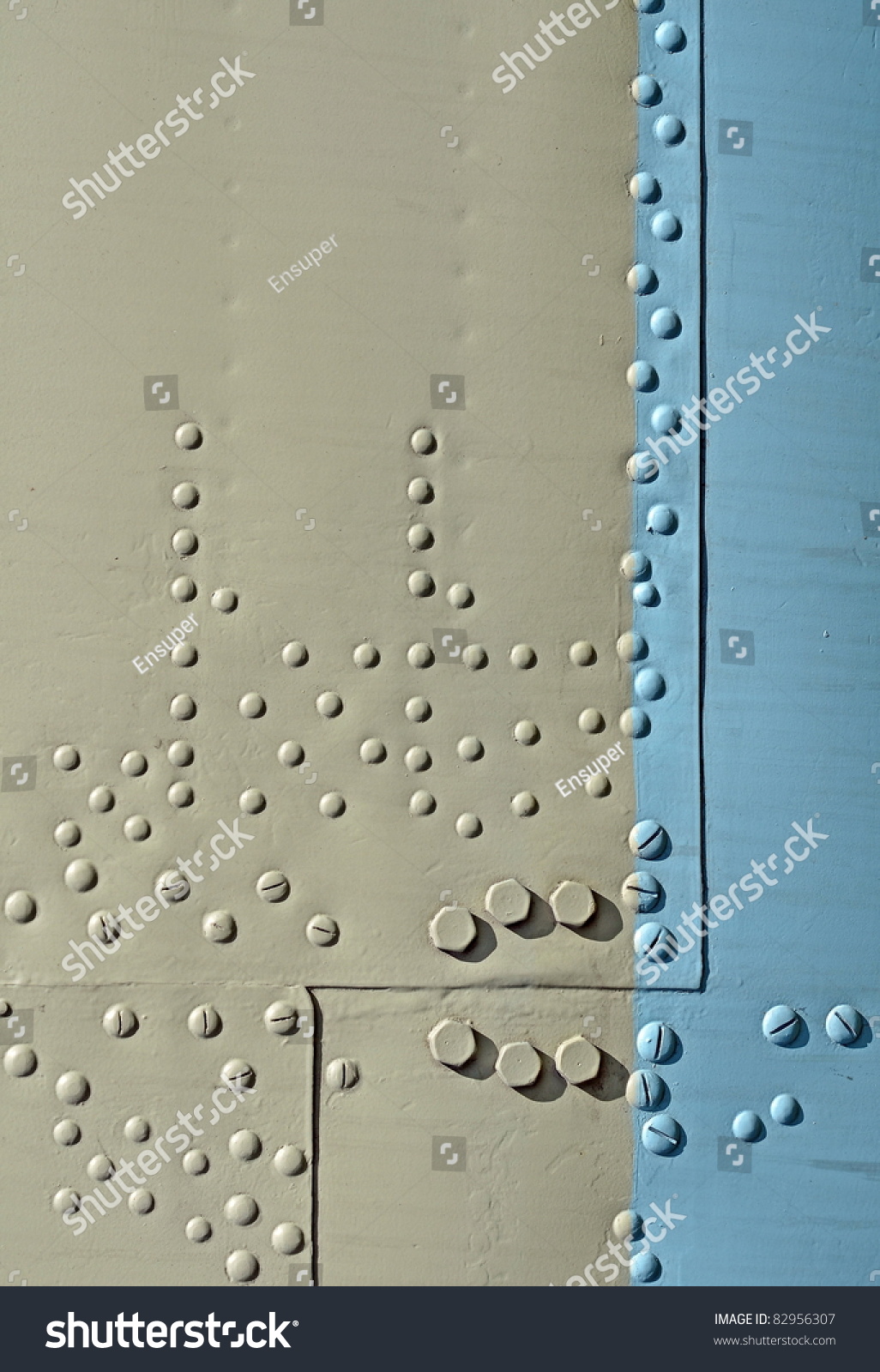 Metal Texture With Rivets, Aircraft Fuselage Stock Photo 82956307 ...