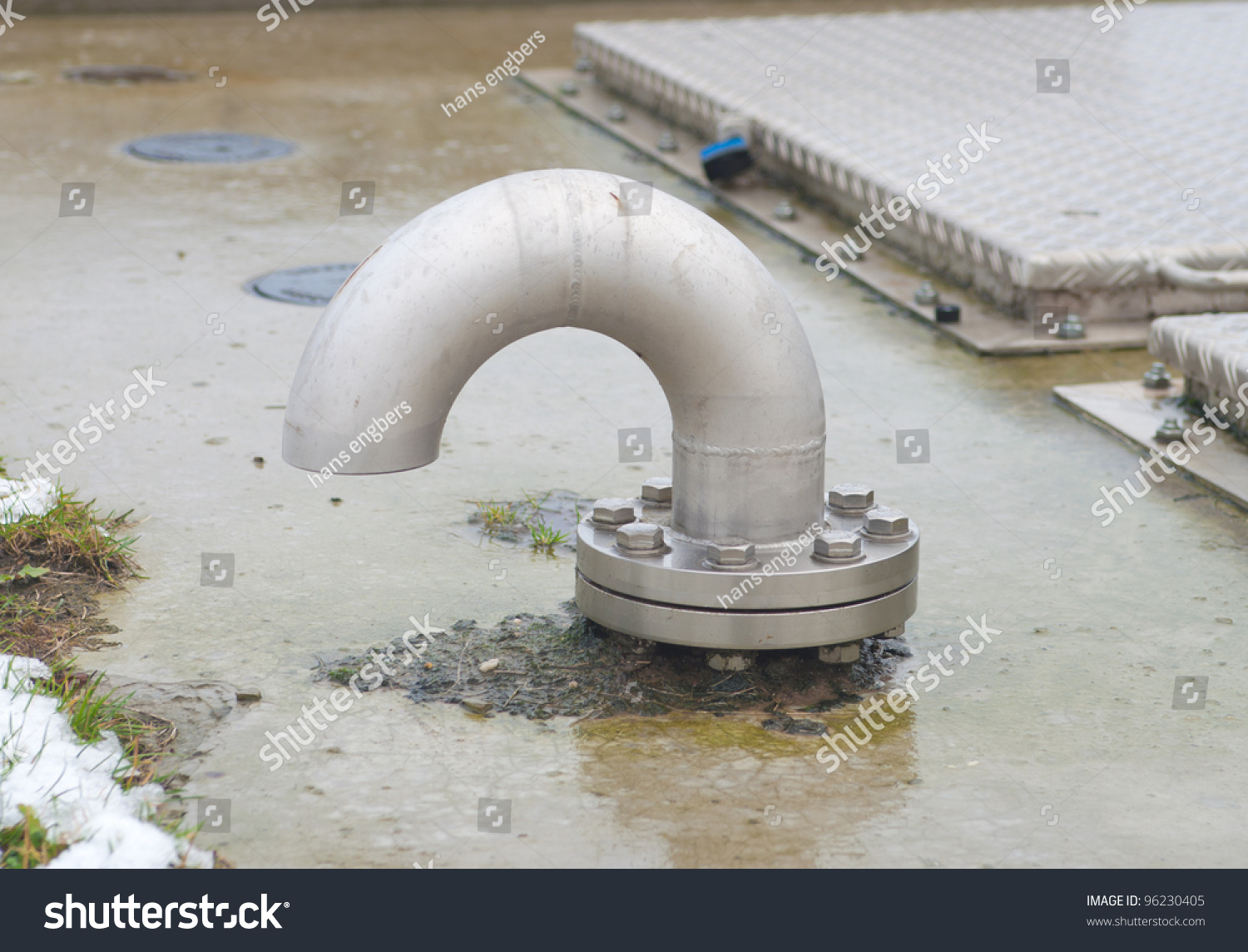 Metal Vent Pipe Sewer Installation Stock Photo 96230405 Shutterstock