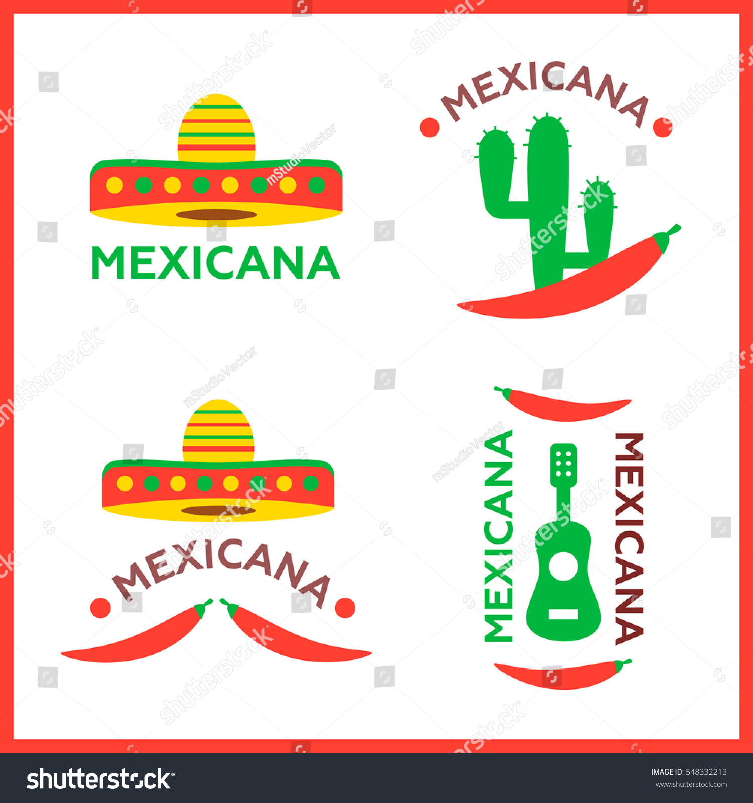 Mexican Food Logo Mexican Fast Food Stock Illustration 548332213 ...