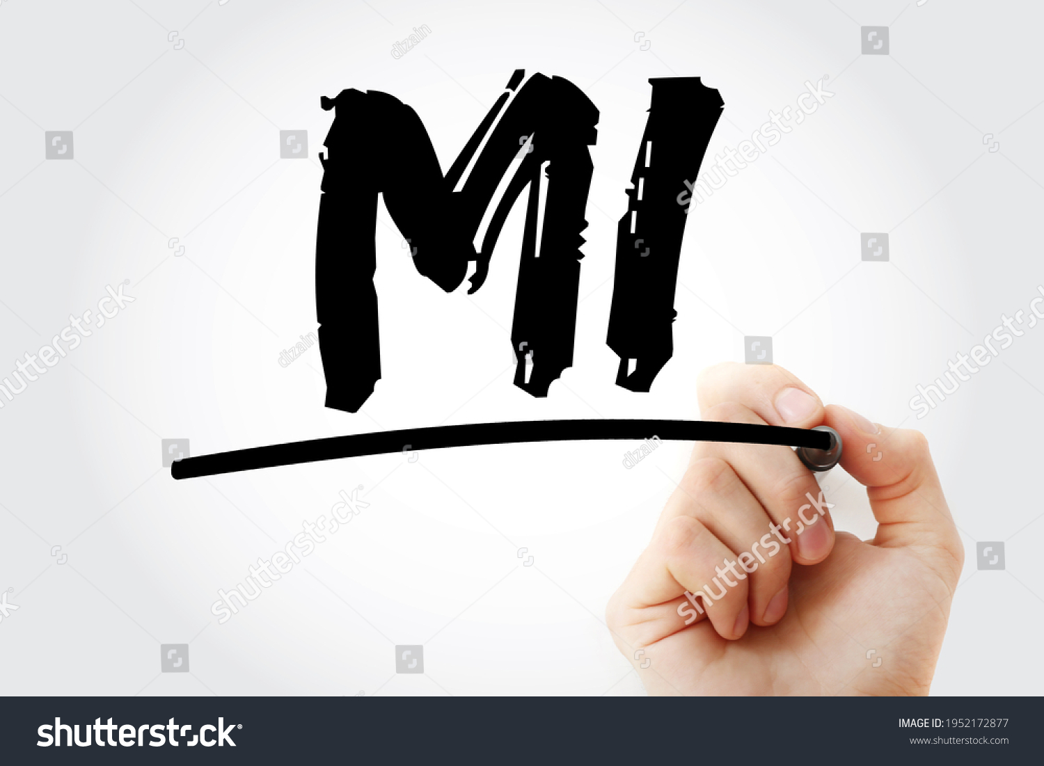Mi Myocardial Infarction Acronym Marker Health Stock Photo (Edit Now