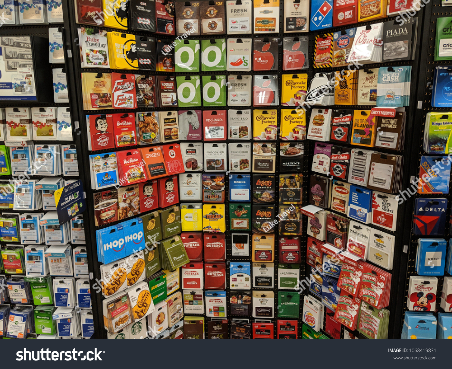 stock photo miamisburg ohio april gift cards on display rack at a local kroger store 1068419831