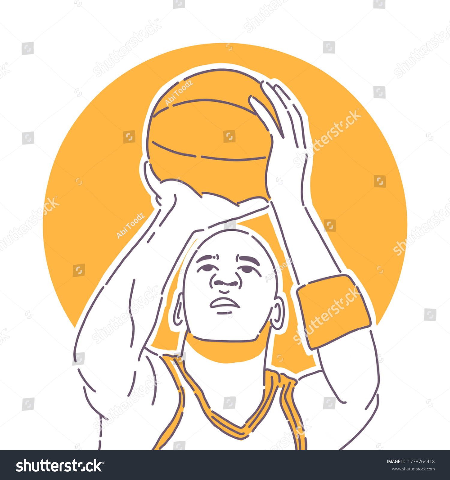 Michael Jordan Basket Ball Illustration Suitable Wallpaper Murals