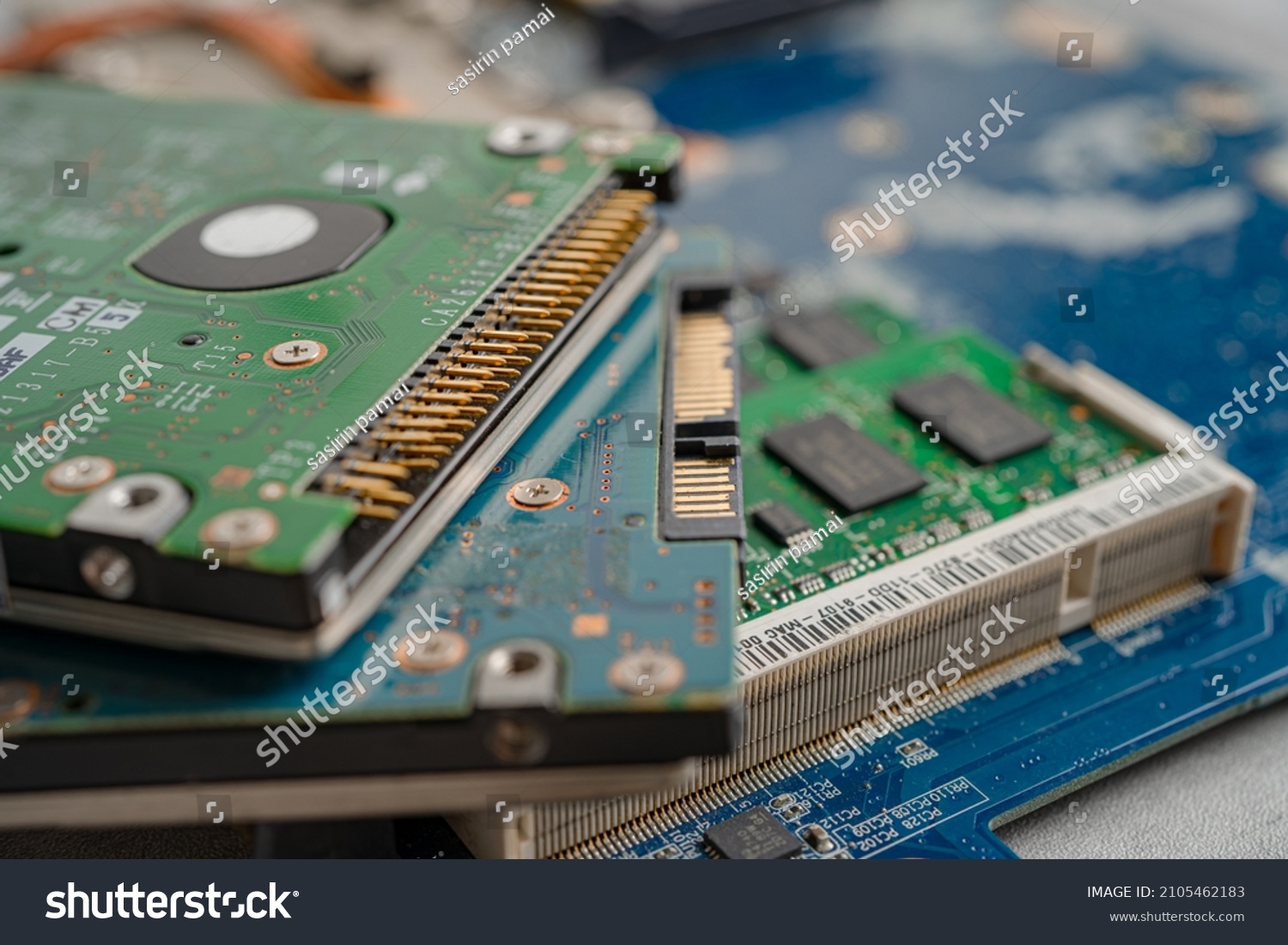 Micro Circuit Main Board Computer Electronic Stock Photo 2105462183 