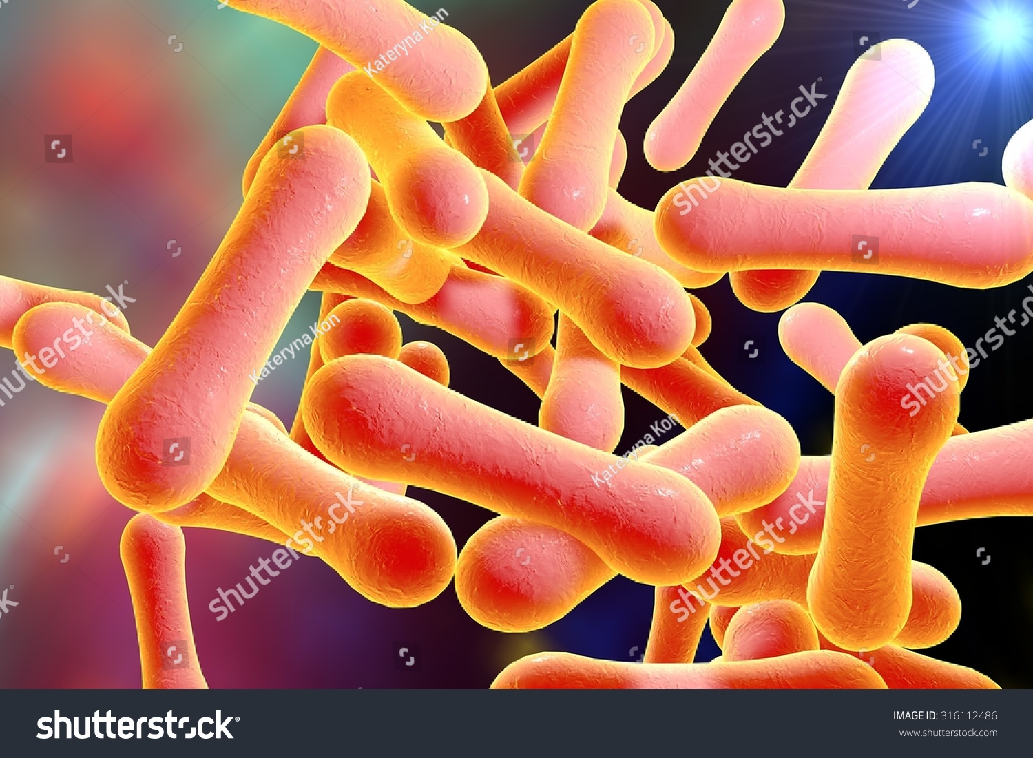 Microscopic Illustration Corynebacterium Diphtheriae Grampositive Rodshaped Stock Illustration 316112486