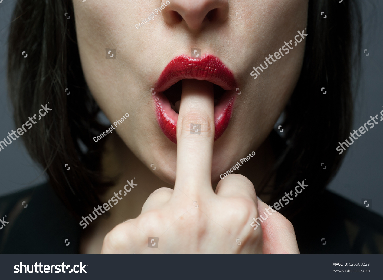 Sexy Finger In Mouth