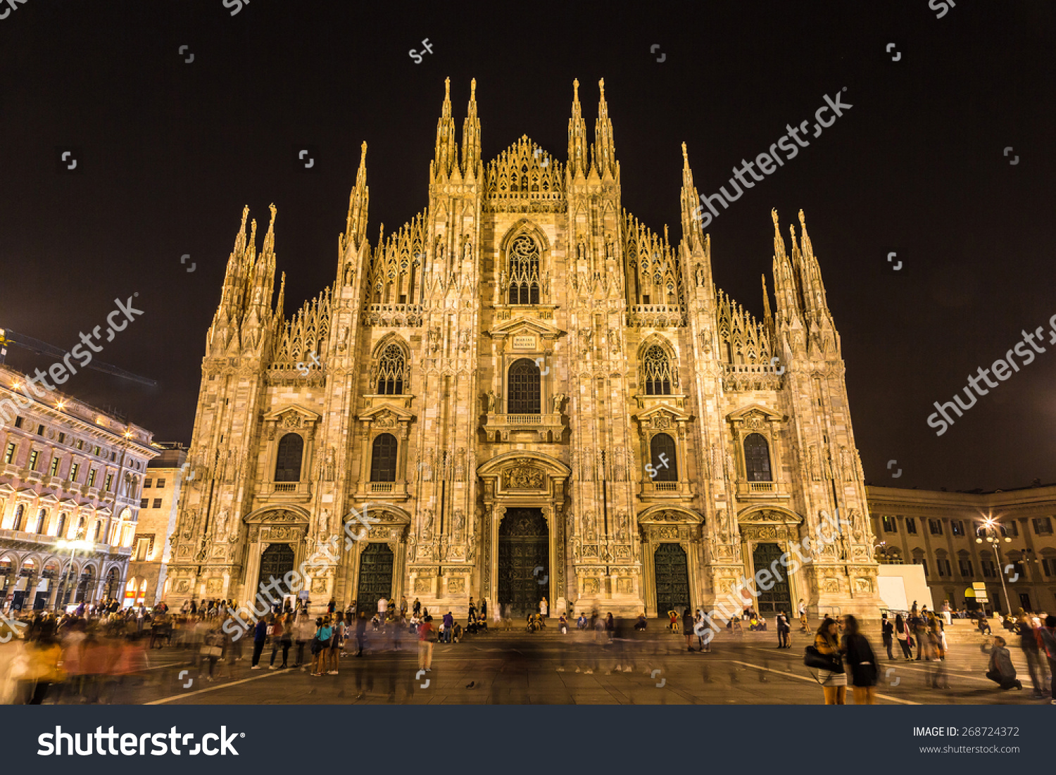 Milan, Italy - July 12, 2015: Famous Milan Cathedral, Duomo In A ...