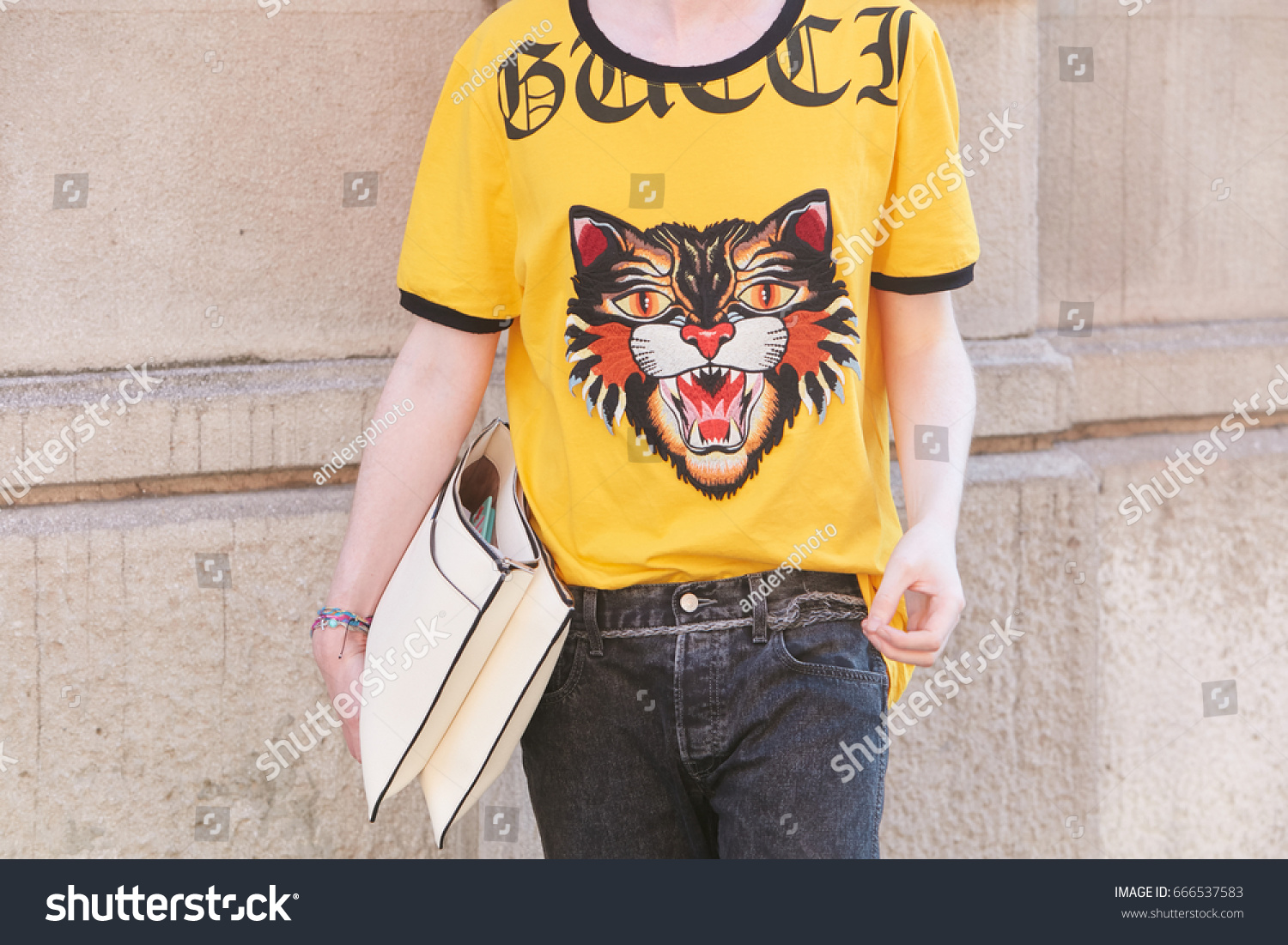 gucci yellow tiger shirt