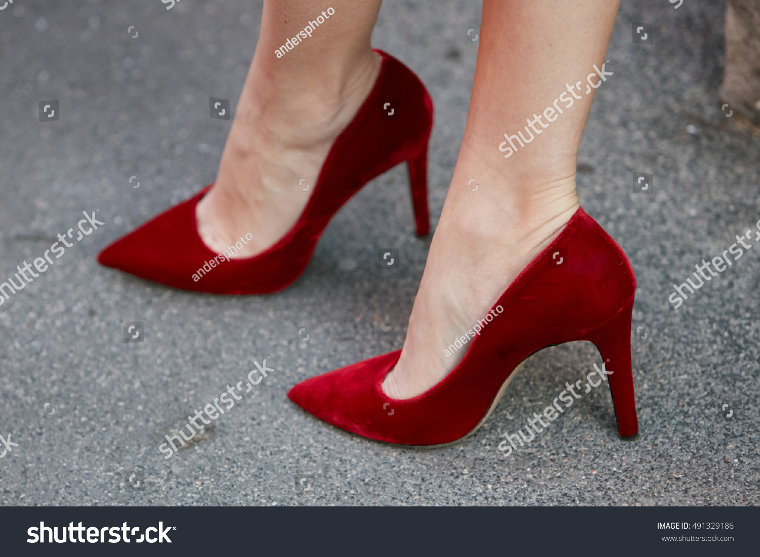 prada red velvet shoes