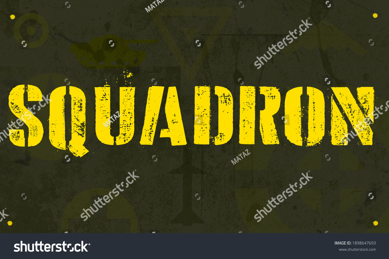 military-terms-word-squadron-army-background-stock-illustration