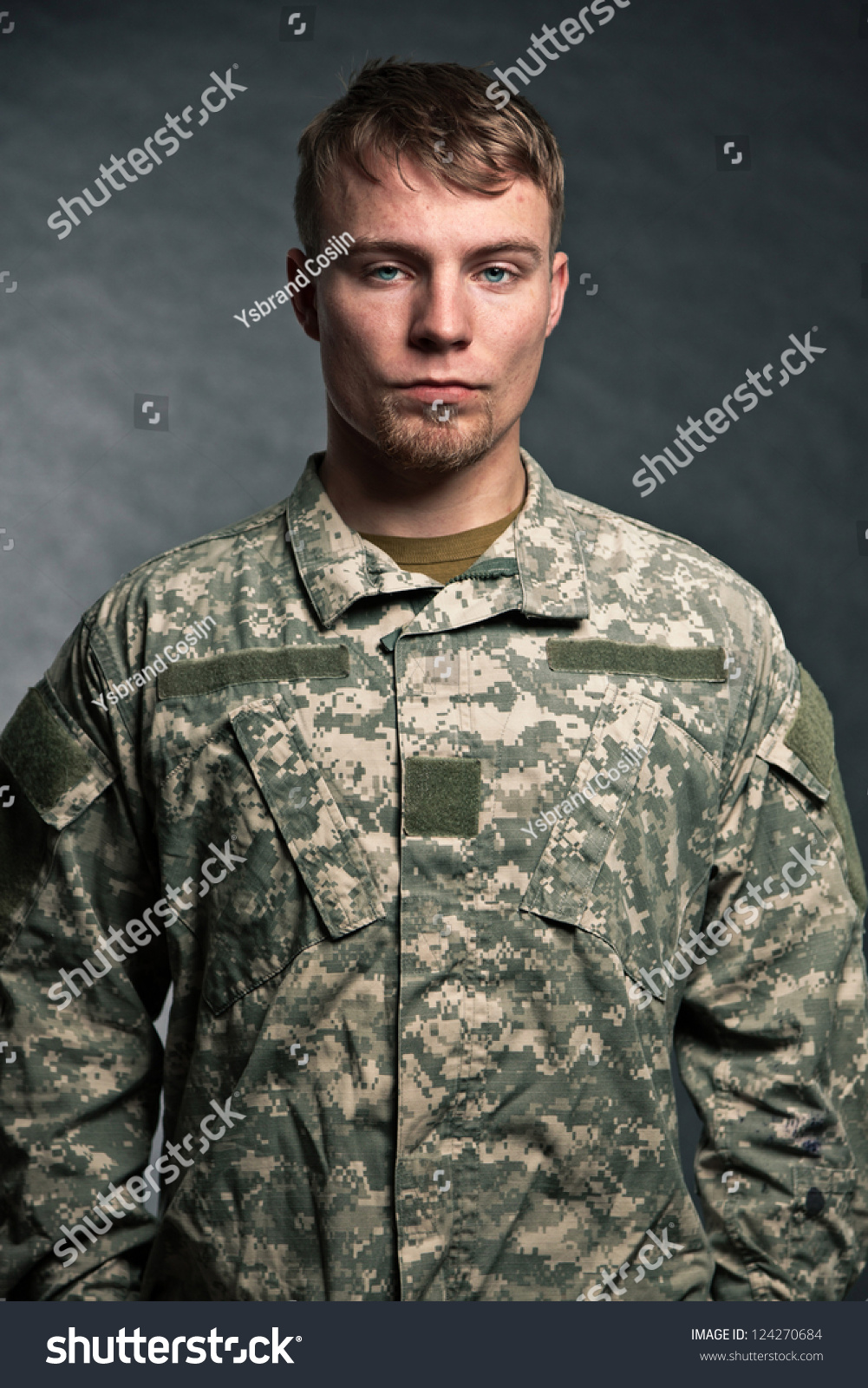 Military Young Man. Studio Portrait. Stock Photo 124270684 : Shutterstock