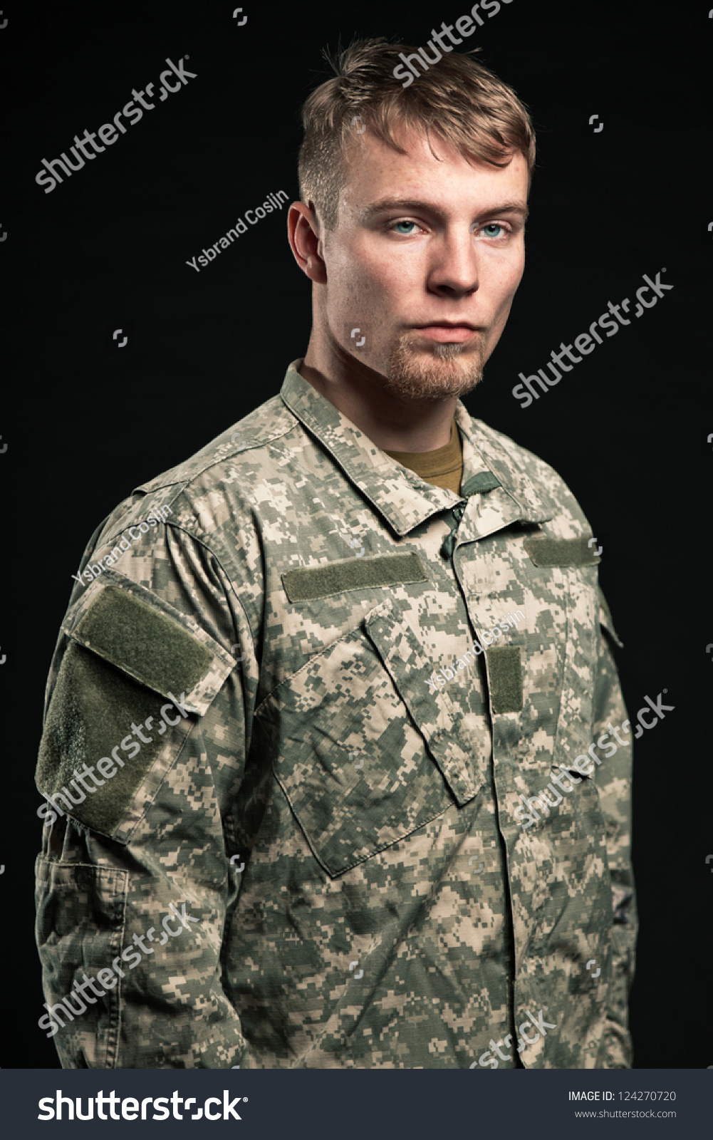 Military Young Man. Studio Portrait. Stock Photo 124270720 : Shutterstock