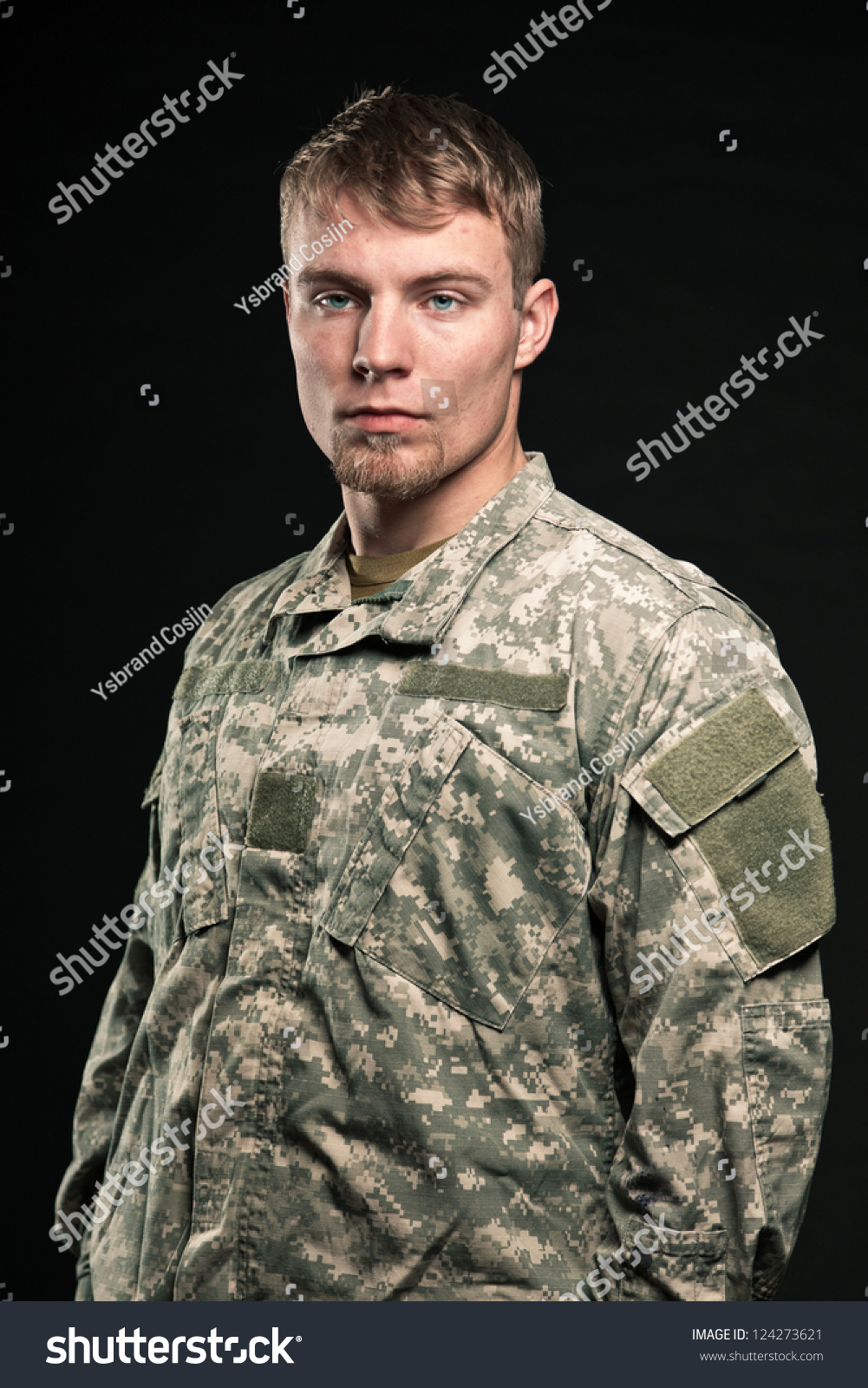 Military Young Man. Studio Portrait. Stock Photo 124273621 : Shutterstock