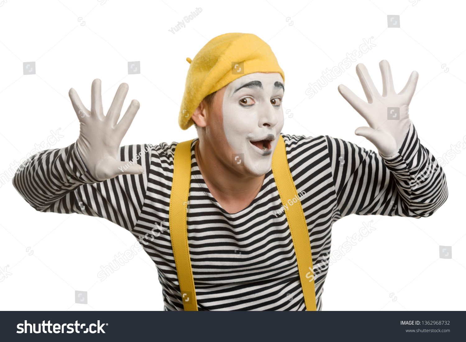 Mime Artist Showing Magic Tricks His Stock Photo Edit Now