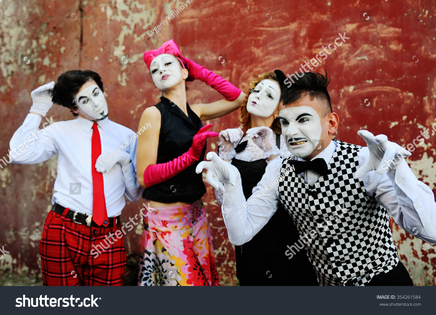 Mimes Depict Different Emotions Stock Photo (Edit Now) 354261584