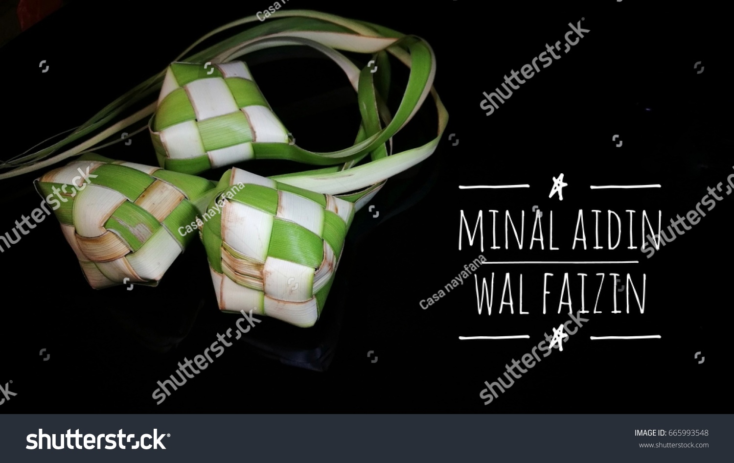 Minal Aidin Wal Faizin Means Happy Stock Photo Edit Now 665993548