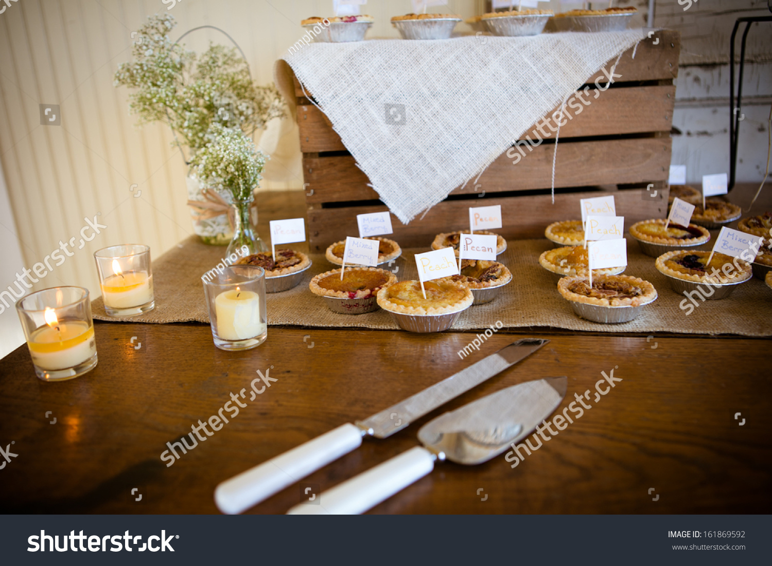 Mini Pies Southern Wedding Reception Stock Photo Edit Now 161869592