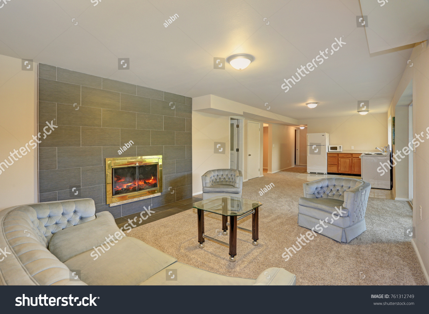 Minimalist Living Room Design Light Gray Stock Photo Edit Now