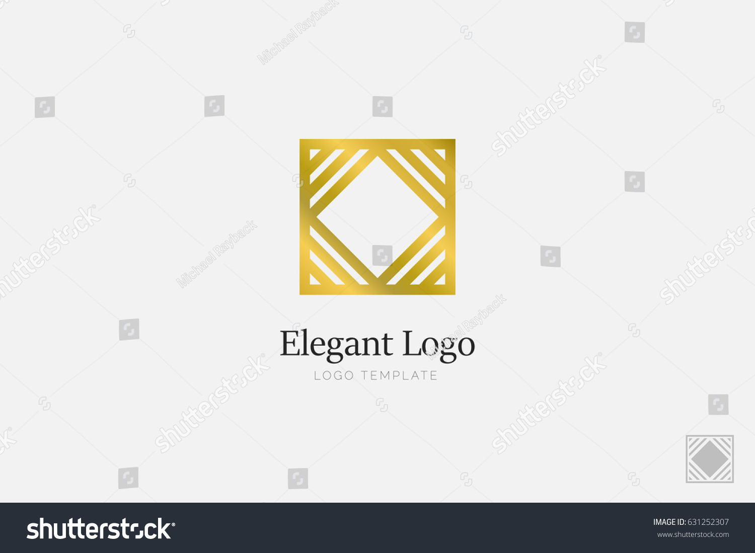 Minimalistic Elegant Logo Luxury Emblem Logo Stock Illustration 631252307