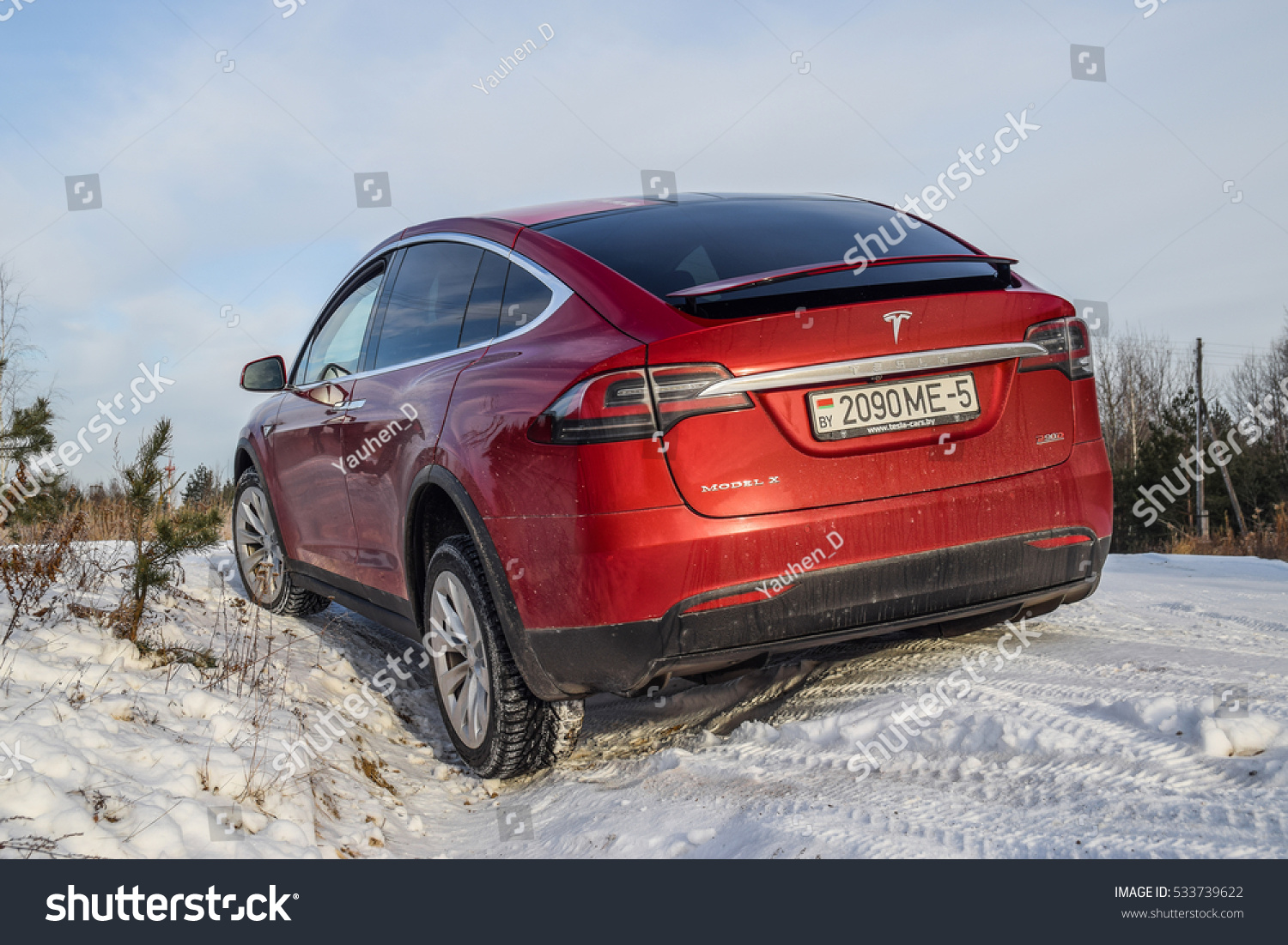 Minsk Belarus December 9 2016 Tesla Transportation