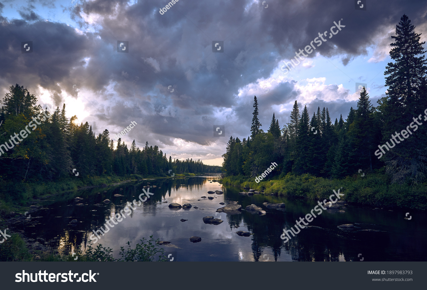 Miramichi Images Stock Photos Vectors Shutterstock   Stock Photo Miramichi River After A Storm Late Afternoon New Brunswick Canada 1897983793 