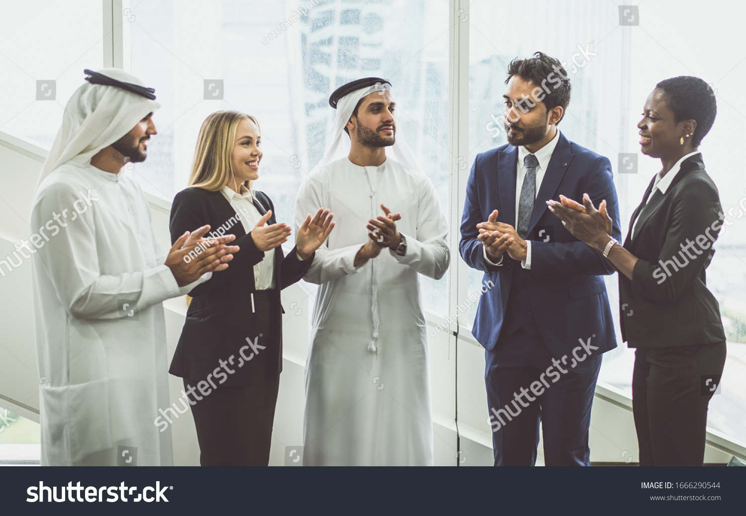 Mixed Business Team Dubai Business Meeting Stock Photo (Edit Now ...