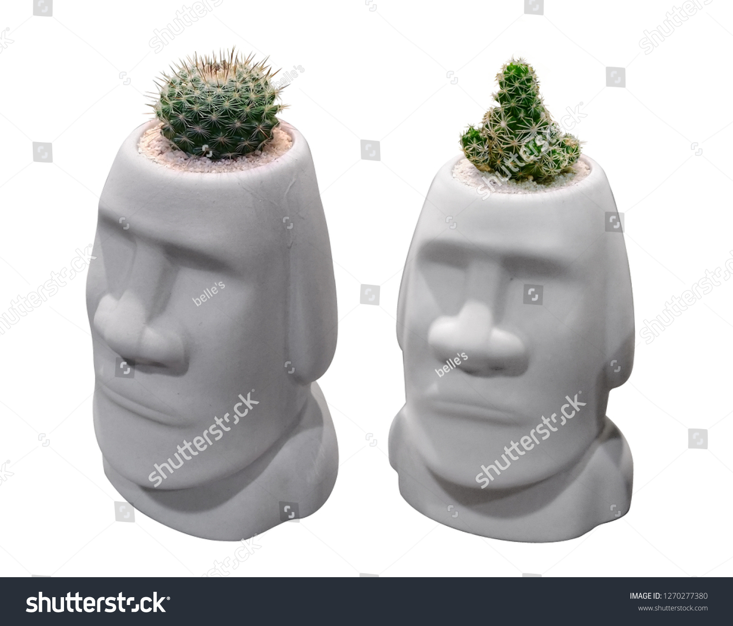 Moai Head Planter Easter Island Head Stock Photo Edit Now 1270277380