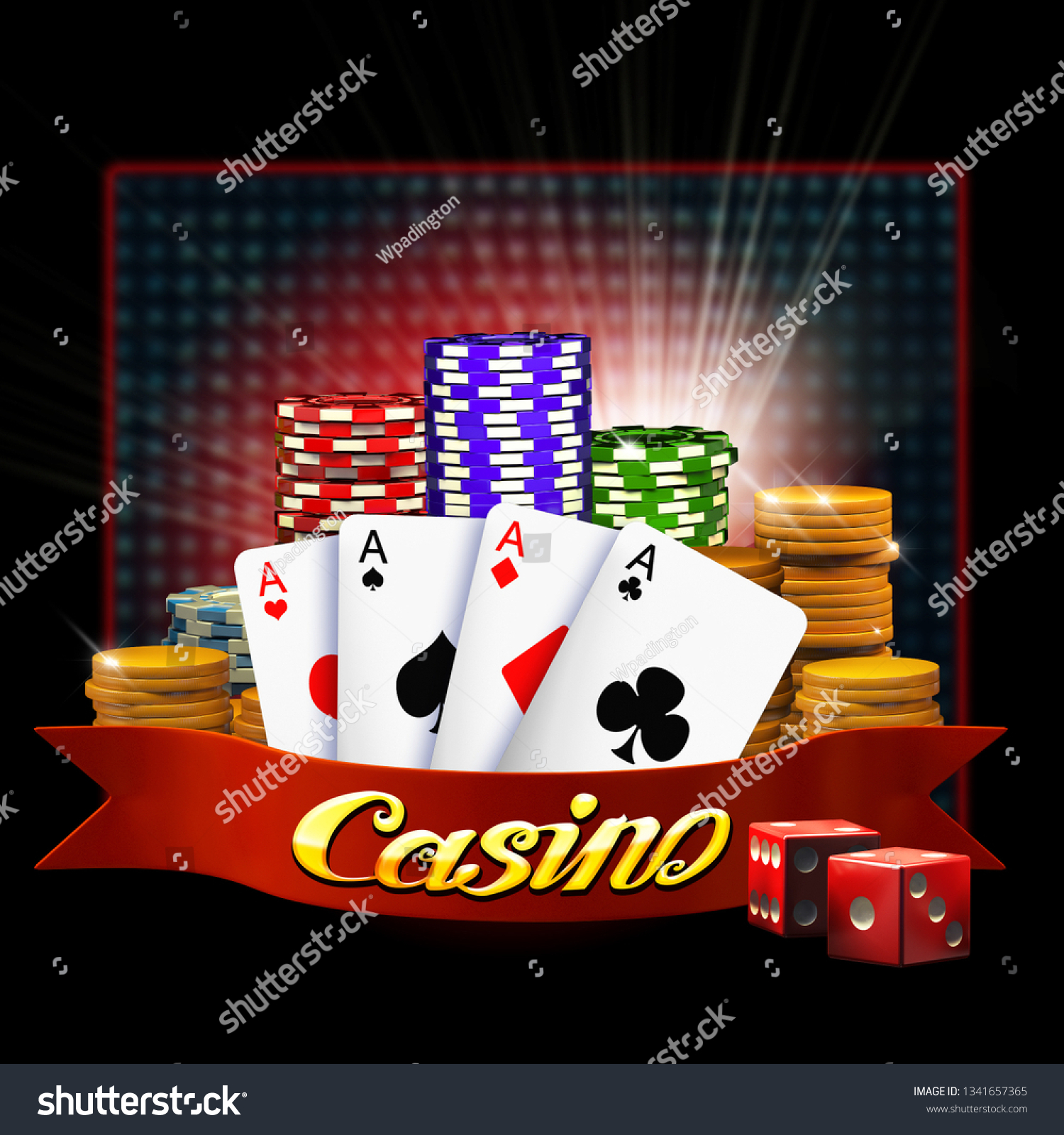 Mobile Casino Background Poker Online Application Stock Illustration  1341657365 | Shutterstock