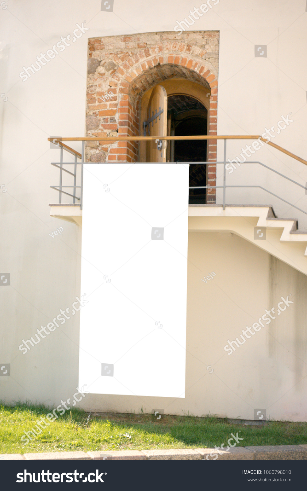 Mock Blank Billboard Information Board Advertising Stock Photo