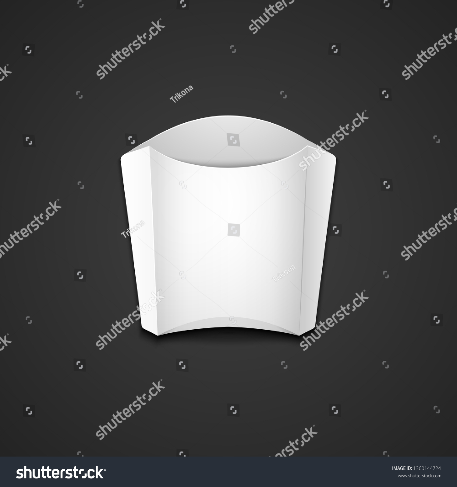 Mock Blank White Paper French Fries Stock Illustration 1360144724 ...