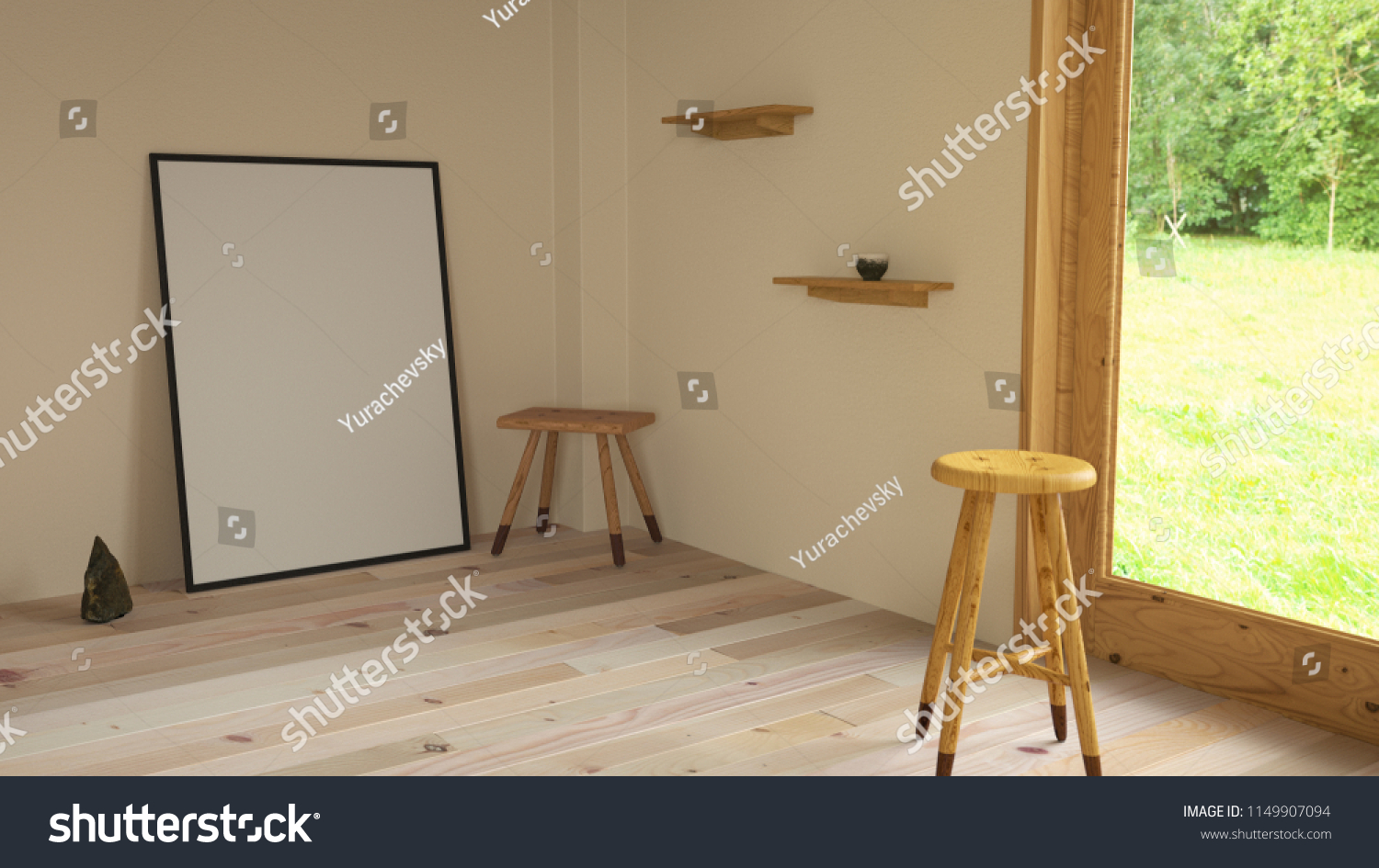Mockup Poster Poster 70 X 100 Stock Photo Edit Now